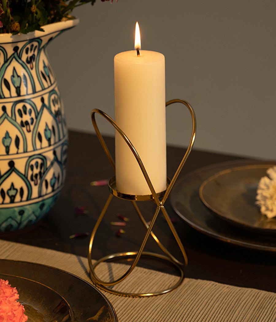 Gold Bud Candle Stand