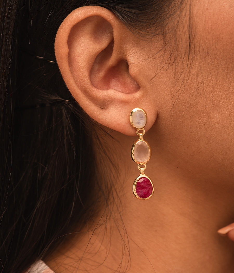 Buy online Soft Rose Quartz Earrings from fashion jewellery for Women by  Ivory Tag for ₹499 at 0% off | 2024 Limeroad.com