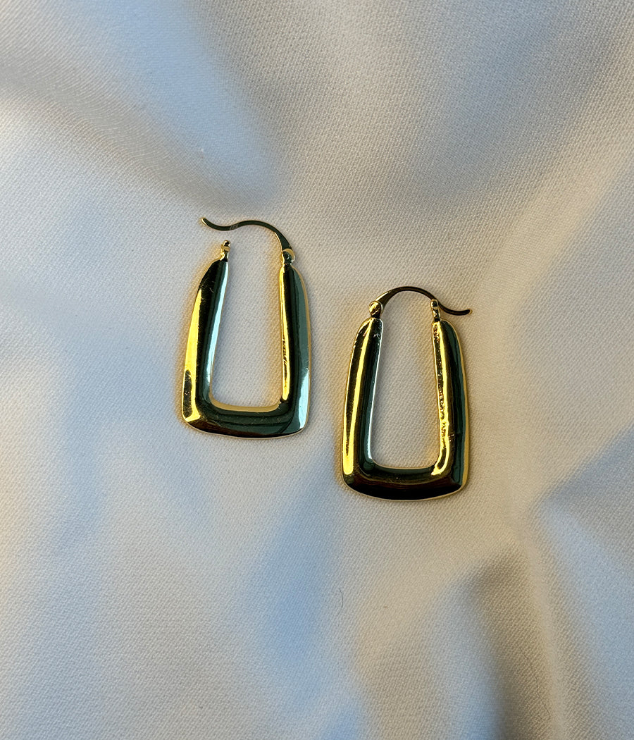 Modern Arch Hoops Earrings