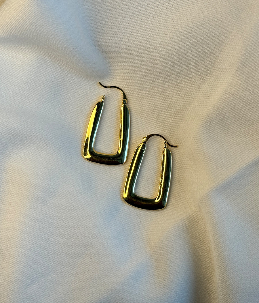 Modern Arch Hoops Earrings