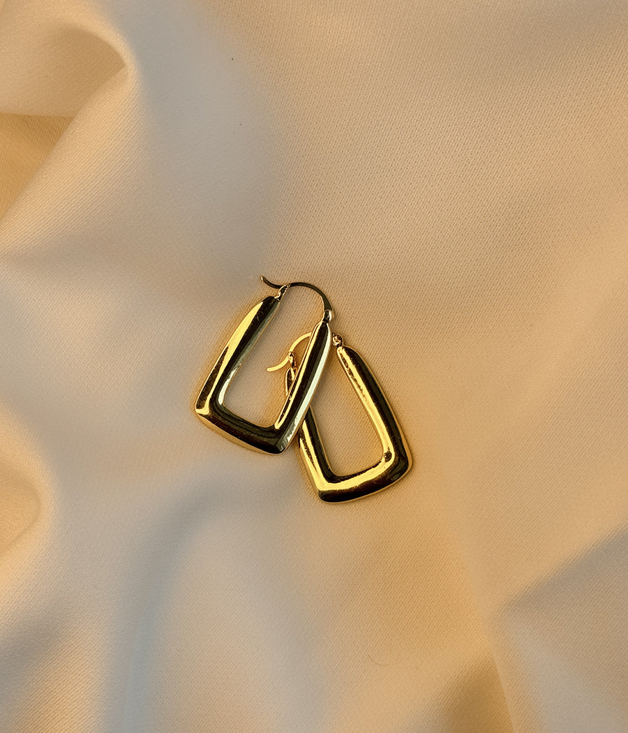 Modern Arch Hoops Earrings