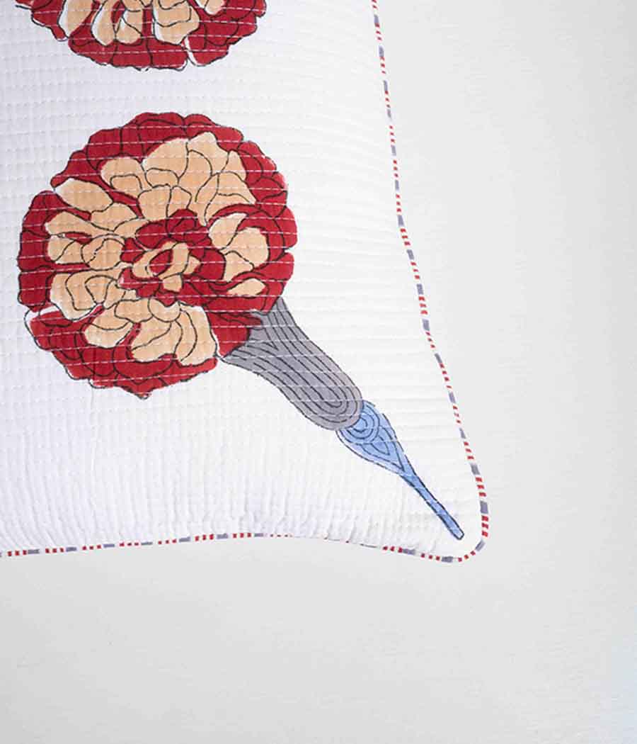 Red Dandelions Cushion Cover