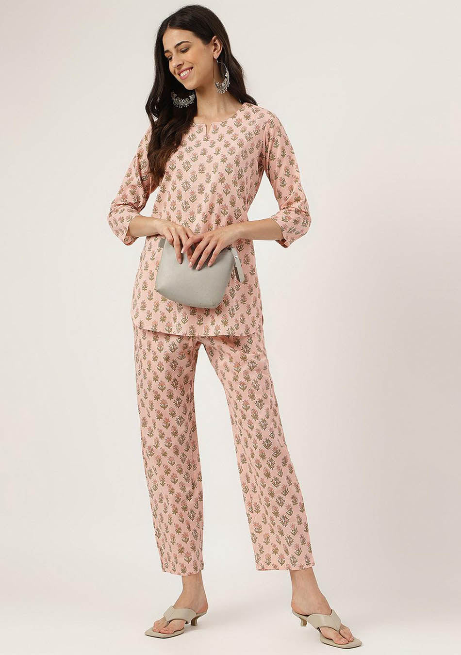 Soft Pink Printed Loungewear/Nightwear