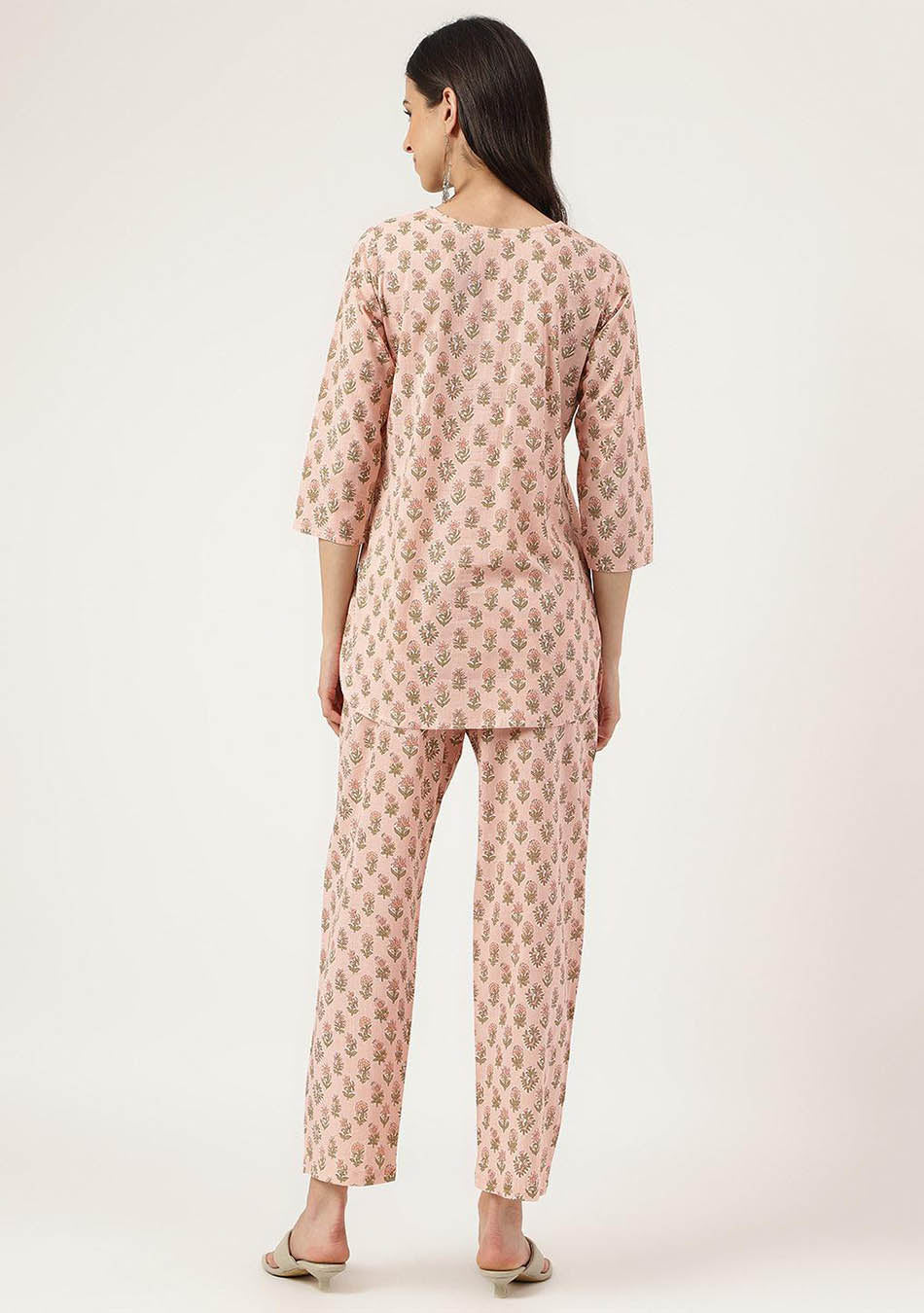 Soft Pink Printed Loungewear/Nightwear