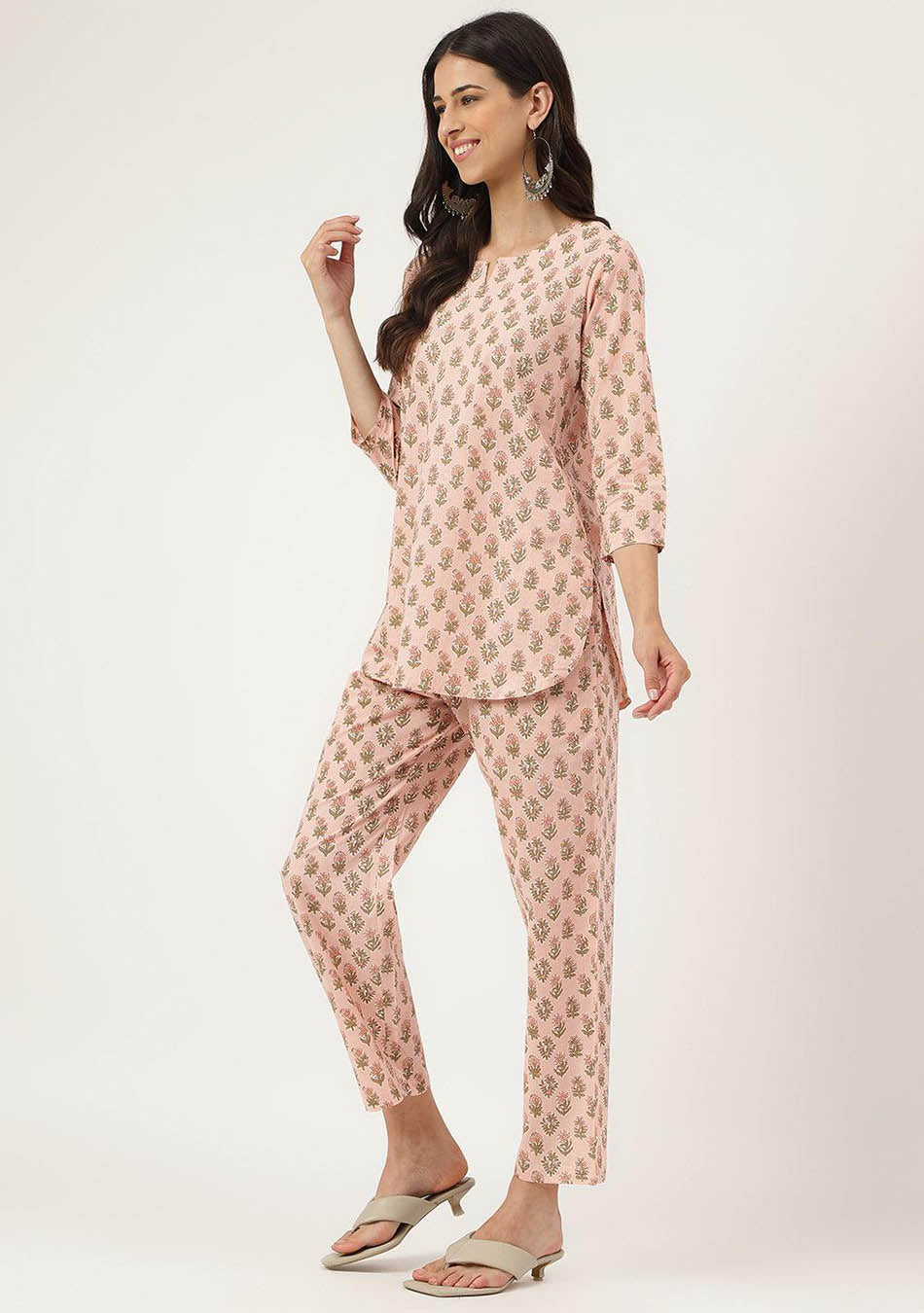 Soft Pink Printed Loungewear/Nightwear